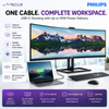Philips 499P9H1 49" 32:9 SuperWide Curved Monitor – 5120×1440 Dual QHD, USB-C 90W, HDR400, RJ45, Webcam, USB Hub & Speakers