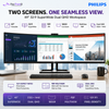 Philips 499P9H1 49" 32:9 SuperWide Curved Monitor – 5120×1440 Dual QHD, USB-C 90W, HDR400, RJ45, Webcam, USB Hub & Speakers