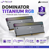 CORSAIR DOMINATOR TITANIUM RGB 32GB (2×16GB) DDR5 6000MT/s CL30 1.40V Memory – Grey, Intel XMP & AMD EXPO | CMP32GX5M2B6000Z30
