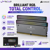 CORSAIR DOMINATOR TITANIUM RGB 32GB (2×16GB) DDR5 6000MT/s CL30 1.40V Memory – Grey, Intel XMP & AMD EXPO | CMP32GX5M2B6000Z30
