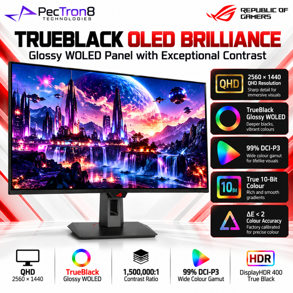 ASUS ROG Strix OLED XG27AQDMGR Gen2 27" QHD 240Hz Gaming Monitor | 0.03ms | HDMI 2.1