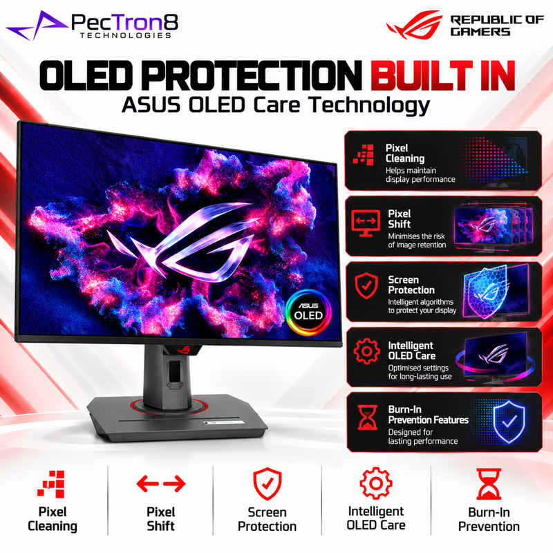 ASUS ROG Strix OLED XG27AQDMG 27" QHD 240Hz Glossy WOLED Gaming Monitor | 0.03ms | HDR10