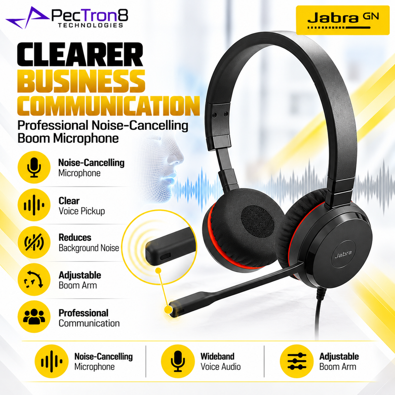 Jabra Evolve 20 USB-C/A MS Stereo Wired Headset | Noise-Cancelling Mic