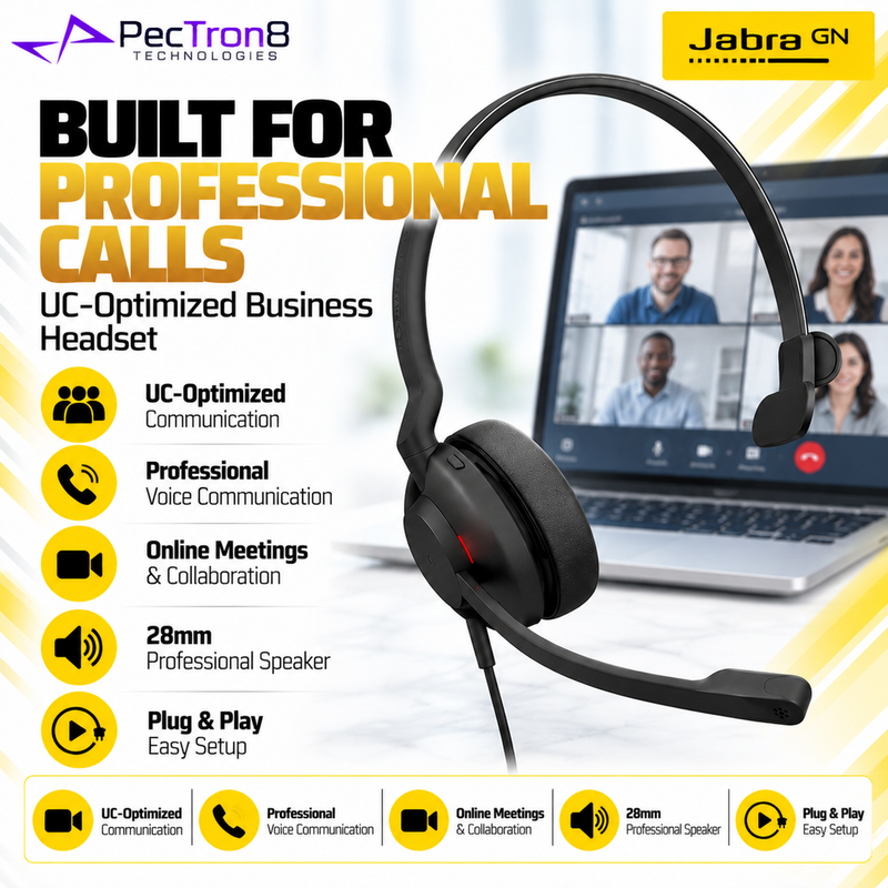 Jabra Evolve2 30 SE USB-C/A UC Mono Headset | Dual-Mic & Busylight