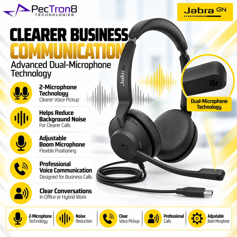 Jabra Evolve2 30 SE UC Stereo USB-C/A Headset | Dual-Mic & Busylight