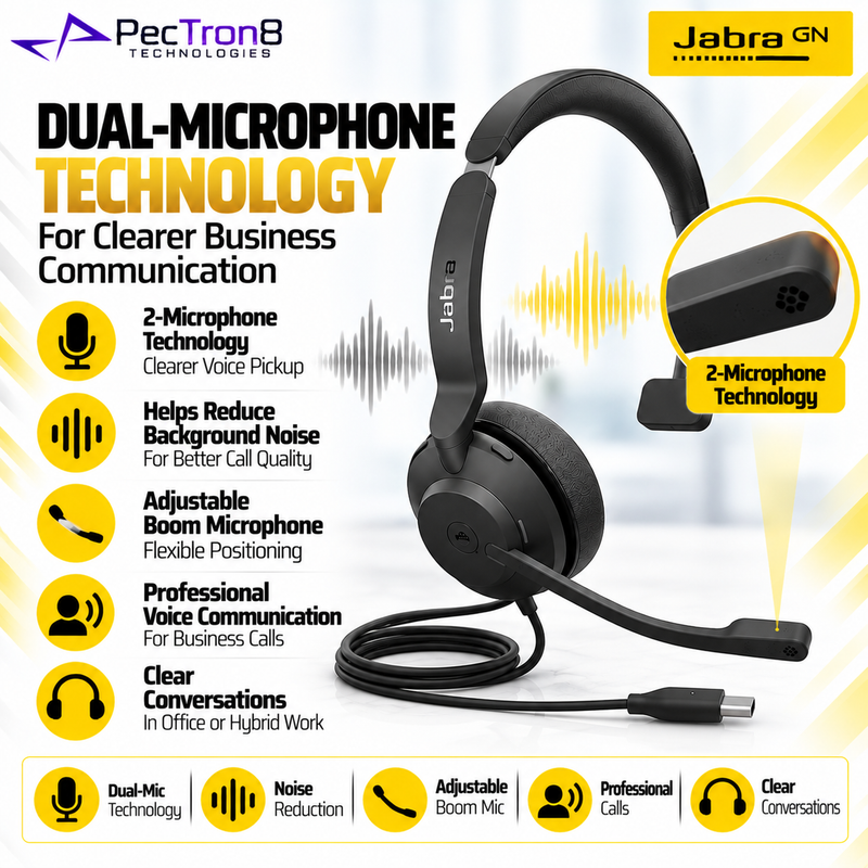 Jabra Evolve2 40 SE MS Mono USB-C/A Headset | 3-Mic, Teams Certified