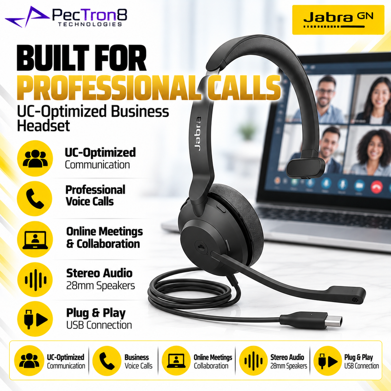 Jabra Evolve2 40 SE MS Mono USB-C/A Headset | 3-Mic, Teams Certified