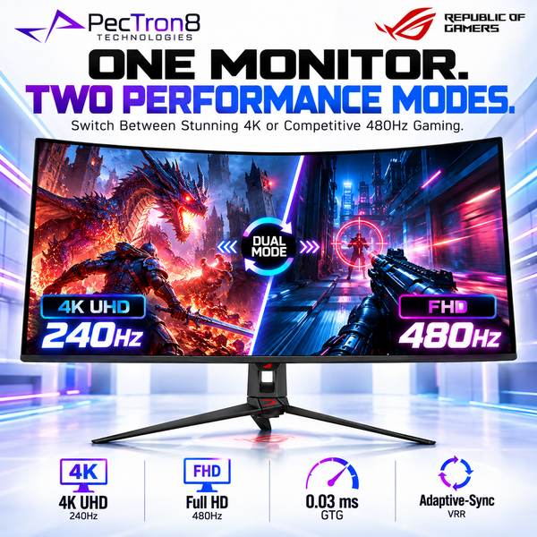 ASUS ROG Swift OLED PG32UCDP 31.5" 4K Dual-Mode Gaming Monitor – 240Hz / 480Hz, WOLED, HDR10, USB-C 90W