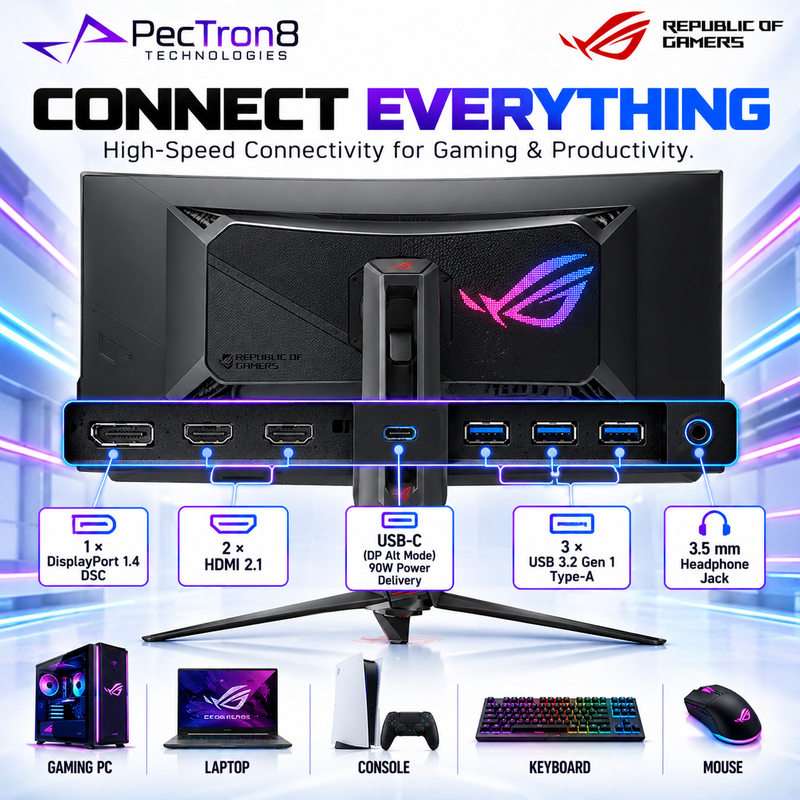 ASUS ROG Swift OLED PG32UCDP 31.5" 4K Dual-Mode Gaming Monitor – 240Hz / 480Hz, WOLED, HDR10, USB-C 90W
