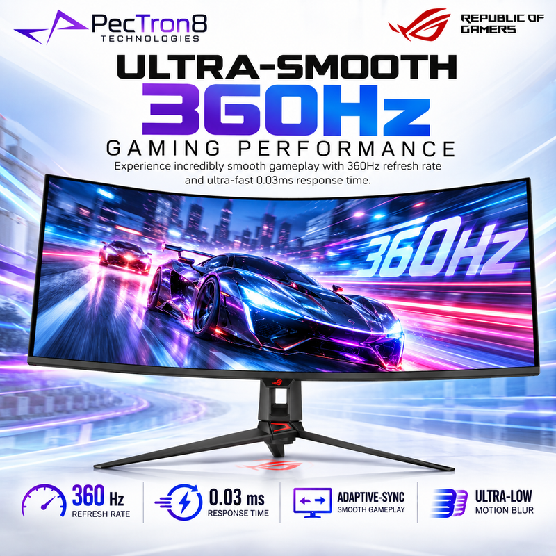 ASUS ROG Swift OLED PG34WCDN 34" 360Hz QD-OLED Gaming Monitor – UWQHD, DisplayPort 2.1, HDMI 2.1, USB-C 90W