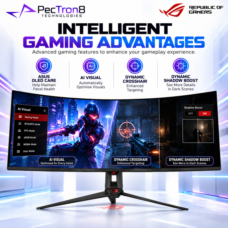 ASUS ROG Swift OLED PG34WCDN 34" 360Hz QD-OLED Gaming Monitor – UWQHD, DisplayPort 2.1, HDMI 2.1, USB-C 90W
