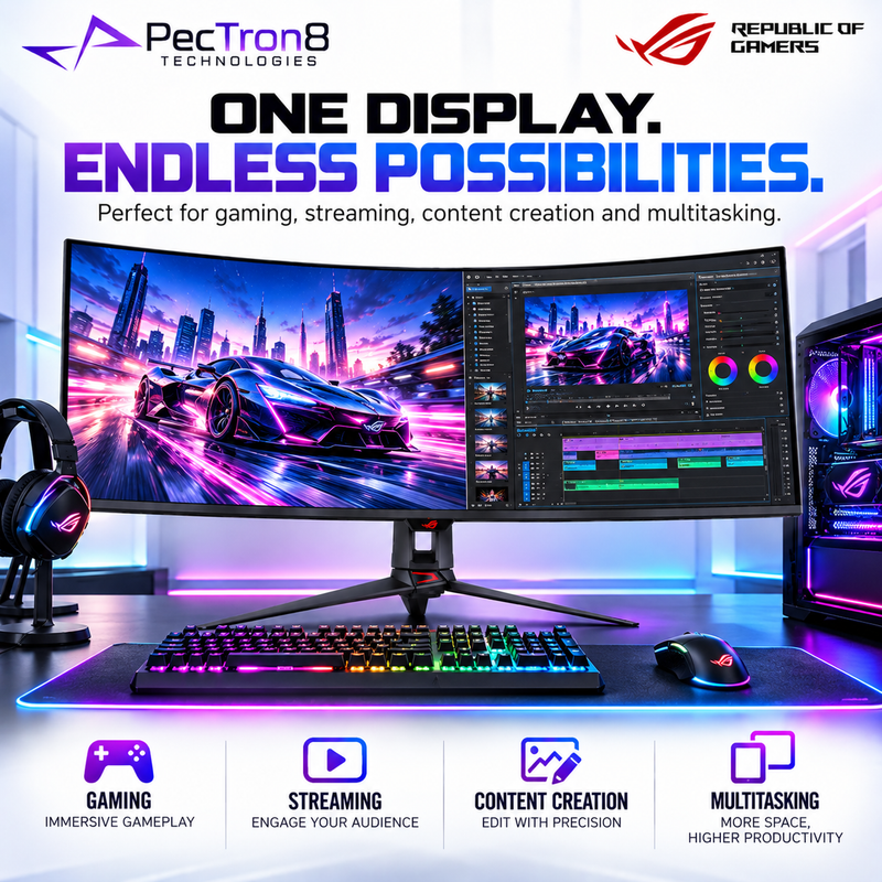 ASUS ROG Swift OLED PG34WCDN 34" 360Hz QD-OLED Gaming Monitor – UWQHD, DisplayPort 2.1, HDMI 2.1, USB-C 90W