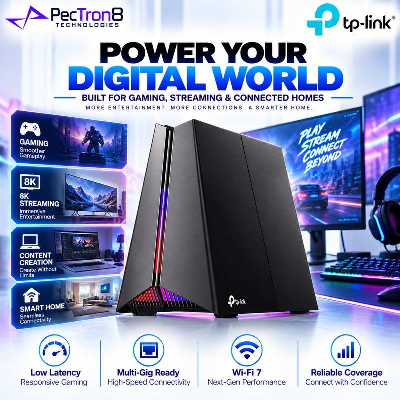 TP-Link Archer GE550 BE9300 Tri-Band Wi-Fi 7 Gaming Router – 2.5GbE Multi-Gig Ports, RGB Lighting, EasyMesh