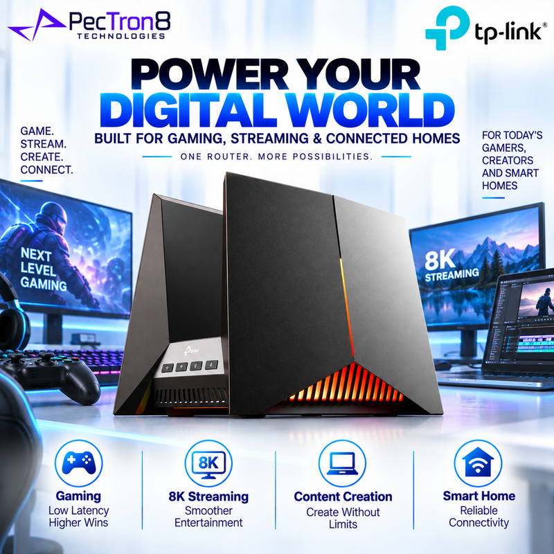 TP-Link Archer GE800 BE19000 Tri-Band Wi-Fi 7 Gaming Router – Dual 10GbE, 4×2.5GbE, RGB Lighting, EasyMesh