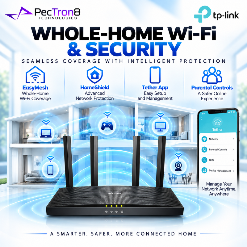 TP-Link Archer AX12 AX1500 Wi-Fi 6 Router – Dual-Band Gigabit, EasyMesh, HomeShield