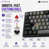 CORSAIR K65 PLUS WIRELESS RGB 75% Gaming Keyboard | Hot-Swappable MLX Red | Tri-Mode Wireless