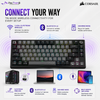 CORSAIR K65 PLUS WIRELESS RGB 75% Gaming Keyboard | Hot-Swappable MLX Red | Tri-Mode Wireless