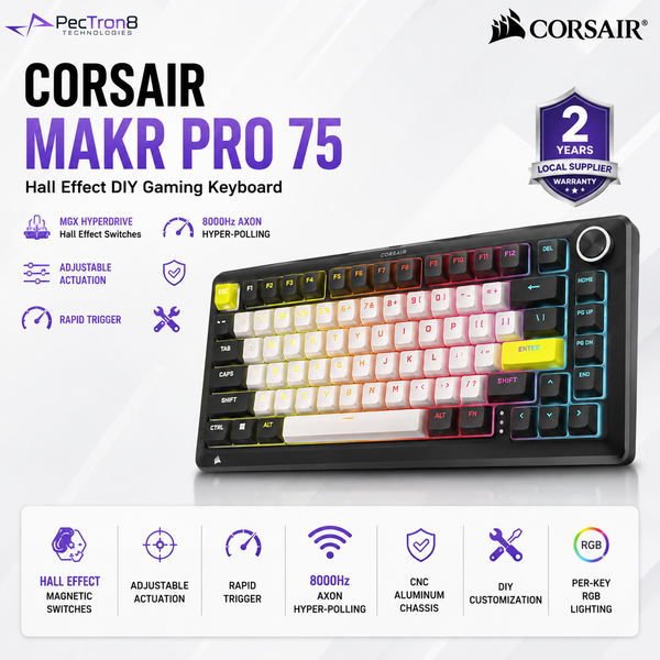 CORSAIR MAKR PRO 75 Hall Effect DIY Gaming Keyboard | MGX Hyperdrive | 8000Hz | Aluminum