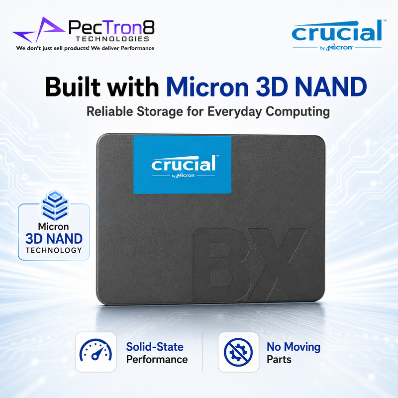 Crucial BX500 2TB 2.5” SATA SSD 3D NAND Internal Solid State Drive for Laptop Desktop