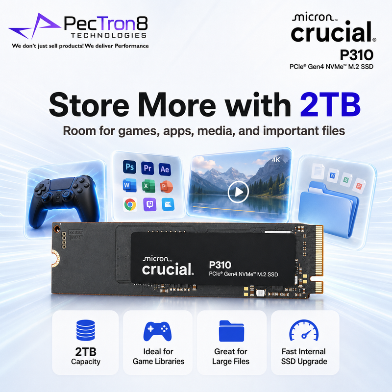 Crucial P310 2TB PCIe Gen4 NVMe M.2 2230 SSD for Compatible Handhelds, Laptops & Mini PCs