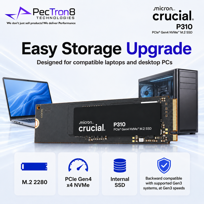 Crucial P310 2TB PCIe Gen4 NVMe M.2 2230 SSD for Compatible Handhelds, Laptops & Mini PCs