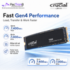 Crucial T500 PCIe Gen4 NVMe M.2 2280 SSD 1TB/2TB/4TB Non-Heatsink Internal SSD | Laptop Desktop Compatible | 5Y Warranty