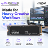Crucial T710 1TB/2TB PCIe 5.0 N VMe M.2 2280 SSD Internal Solid State Drive