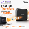 Crucial X9 4TB Portable SSD USB-C External Solid State Drive Up to 1050MB/s Read for Laptop PC Mac Android