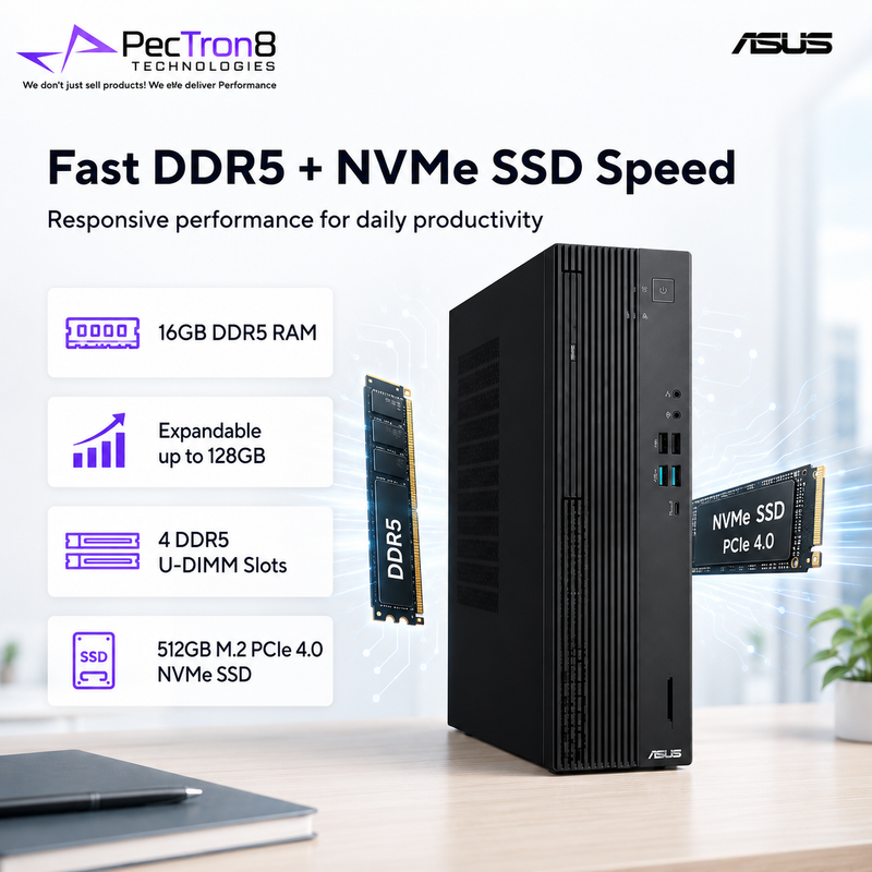 ASUS ExpertCenter D701SER-514500702X Desktop PC i5-14500 16GB RAM 512GB SSD Win 11 Pro