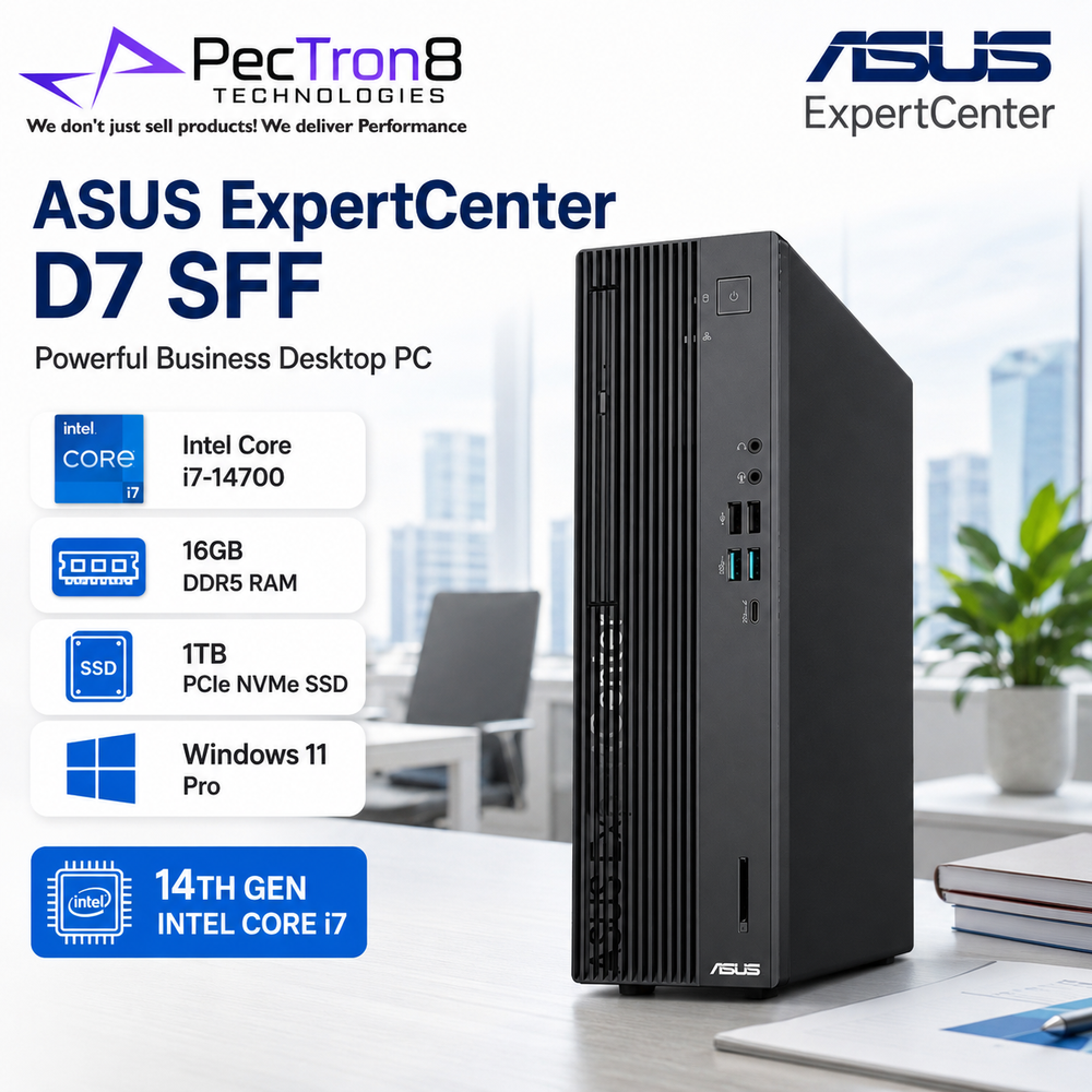 ASUS ExpertCenter D701SER Desktop PC Intel Core i7-14700 16GB DDR5 1TB SSD Windows 11 Pro