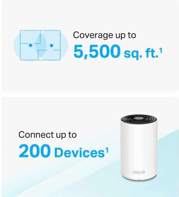 TP-LINK DECO XE75 PRO 2-PACK AXE5400 WIFI 6E MESH ROUTER