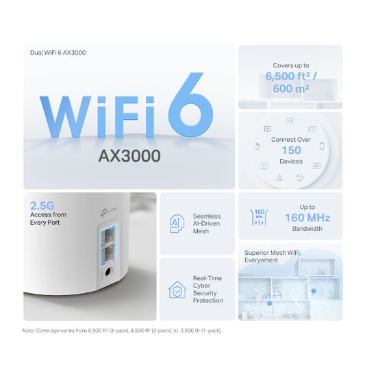 TP-LINK DECO X50 PRO (2-PACK) AX3000 MESH WIFI 6