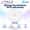 TP-Link Omada EAP787 BE15000 Tri-Band Wi-Fi 7 Ceiling Mount Access Point – Dual 10GbE, PoE++, Omada SDN