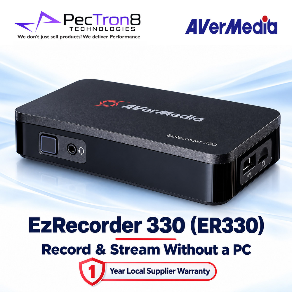 AVerMedia EzRecorder 330 ER330 Standalone Video Recorder – 1080p60 Recording, 4K60 Pass-Through, H.265, PC-Free Streaming