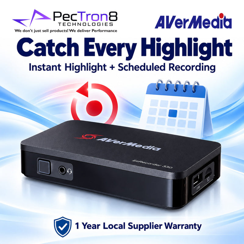AVerMedia EzRecorder 330 ER330 Standalone Video Recorder – 1080p60 Recording, 4K60 Pass-Through, H.265, PC-Free Streaming