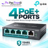 TP-Link Omada ES205GP 5-Port Gigabit Easy Managed Switch with 4-Port PoE+, 65 W PoE Budget, Omada SDN Cloud Management