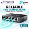 TP-Link Omada ES205GP 5-Port Gigabit Easy Managed Switch with 4-Port PoE+, 65 W PoE Budget, Omada SDN Cloud Management