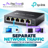 TP-Link Omada ES205G 5-Port Gigabit Easy Managed Switch – Omada SDN, VLAN, QoS, Fanless Metal Switch