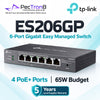 TP-Link Omada ES206GP 6-Port Gigabit Easy Managed Switch with 4-Port PoE+, 65W PoE Budget, Omada SDN Cloud Management