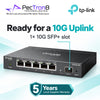 TP-Link Omada ES206X-M2 Easy Managed Switch – 5×2.5GBASE-T Ports, 1×10G SFP+ Slot, Omada SDN, Fanless Metal Switch