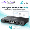TP-Link Omada ES206X-M2 Easy Managed Switch – 5×2.5GBASE-T Ports, 1×10G SFP+ Slot, Omada SDN, Fanless Metal Switch