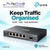 TP-Link Omada ES206X-M2 Easy Managed Switch – 5×2.5GBASE-T Ports, 1×10G SFP+ Slot, Omada SDN, Fanless Metal Switch