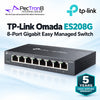 TP-Link Omada ES208G 8-Port Gigabit Easy Managed Switch – Cloud Managed, VLAN, QoS, Fanless Metal Switch