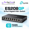 TP-Link Omada ES208GP 8-Port Gigabit Easy Managed PoE+ Switch – 123 W PoE Budget, Omada SDN, Cloud Management