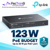 TP-Link Omada ES210GMP 10-Port Gigabit Easy Managed PoE+ Switch – 8 PoE+ Ports, 123 W Budget, Omada SDN Cloud Management