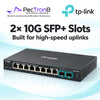 TP-Link Omada ES210X-M2 Easy Managed Switch – 8-Port 2.5GBASE-T with 2 × 10G SFP+, Omada SDN Cloud Management