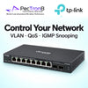 TP-Link Omada ES210X-M2 Easy Managed Switch – 8-Port 2.5GBASE-T with 2 × 10G SFP+, Omada SDN Cloud Management
