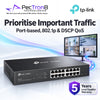 TP-Link Omada ES216G 16-Port Gigabit Easy Managed Switch – Easy Managed, Omada SDN, VLAN, QoS, Fanless Metal Switch