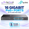 TP-Link Omada ES220GMP 20-Port Gigabit Easy Managed PoE+ Switch – 16 PoE+ Ports, 250W PoE Budget, 2 Gigabit Uplink, 2 SFP, Omada SDN