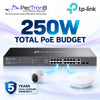 TP-Link Omada ES220GMP 20-Port Gigabit Easy Managed PoE+ Switch – 16 PoE+ Ports, 250W PoE Budget, 2 Gigabit Uplink, 2 SFP, Omada SDN
